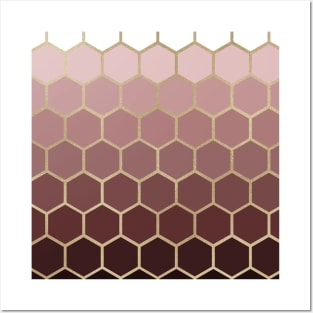 Honeycomb - Dusty Rose & Champagne Posters and Art